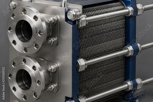 Industrial Plate Heat Exchanger with Stainless Steel Plates and Flanged Connections