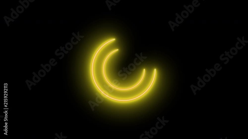 Loading bar animation; circular loading animation on a black and white background; looping spectrum animation; glowing neon light.