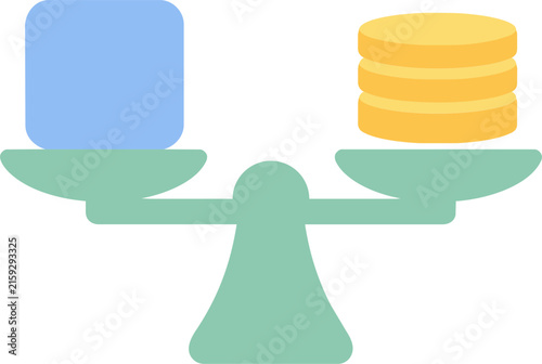 Portfolio rebalancing icon illustration for investment strategy and asset allocation