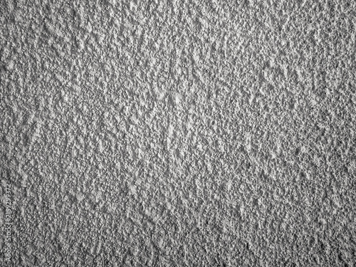 Grey cement wall texture. Top view close-up background.