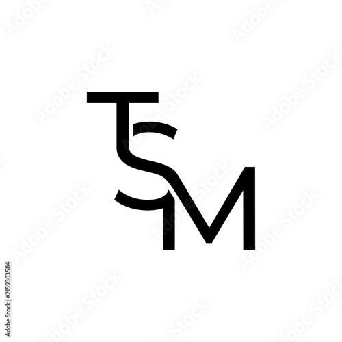 Letter TSM monogram logo design