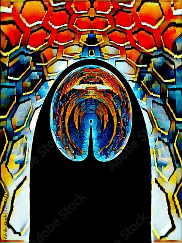 abstract background with colorful pattern , cyberpunk art 