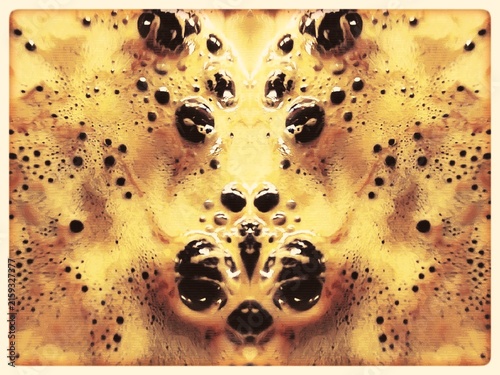 close up of an abstract background , cyberpunk liquid bubble art 