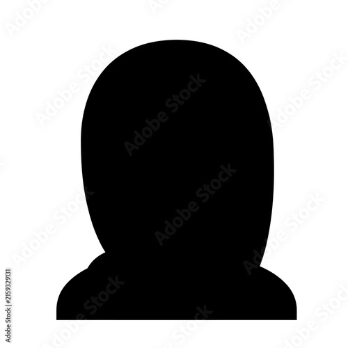 Foto Black Hijab Woman Head Scarf Icon Transparent Background