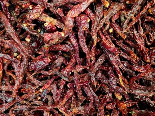 Canvas Print Red hot chili peppers, dried chili
