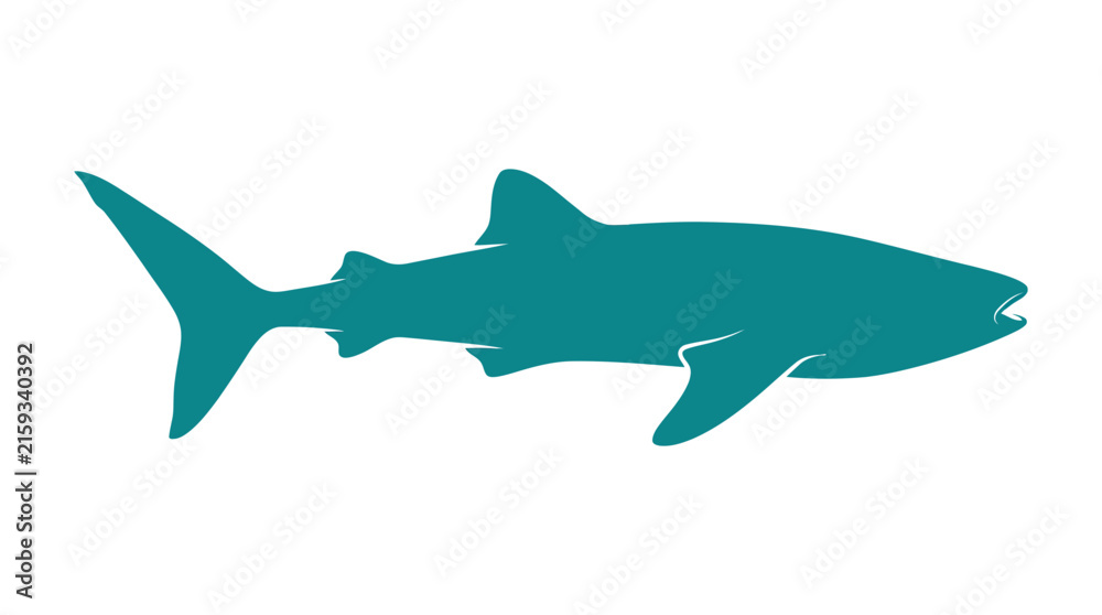 Fototapeta premium Whale Shark Silhouette for Marine Life and Ocean Concepts