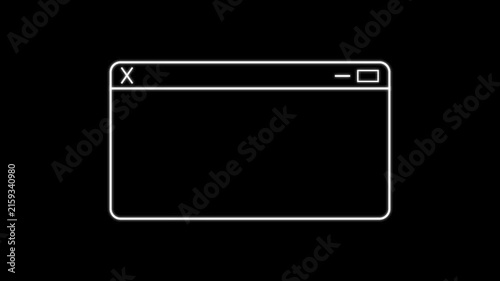 simple popup window animation with modern minimal user interface style.