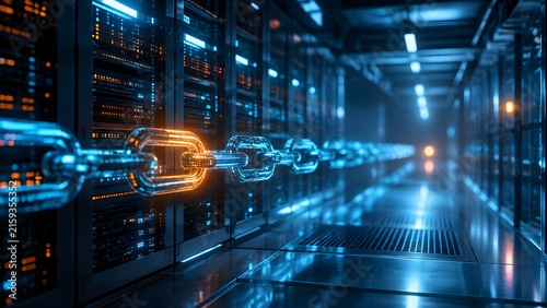 Plakat Enterprise Blockchain Security Network in Modern Data Center