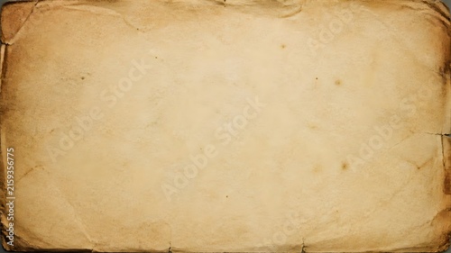 Vintage aged paper texture with yellowed stained parchment background and rough edges parchment background yellowed historical