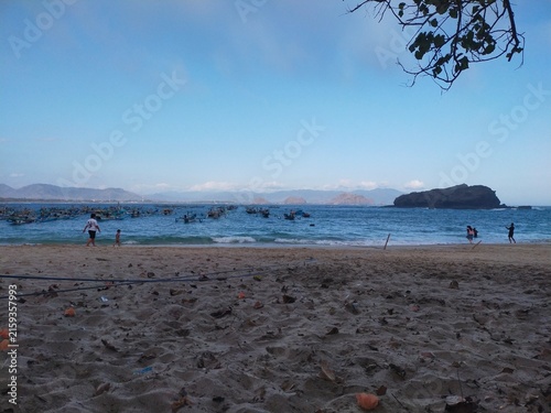 Relaxing Seaside View with Calm Ocean and Blue Sky