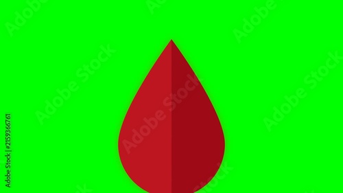 Blood drop icon showing blood sample process for medical testing and healthcare diagnostics