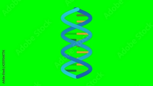 DNA helix icon showing genetic structure process for medical research and biotechnology