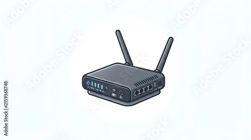 Obraz na płótnie Wireless Wifi Router Vector Illustration