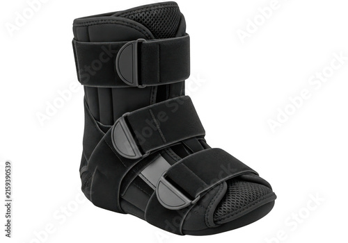 Black ankle brace with compression boot