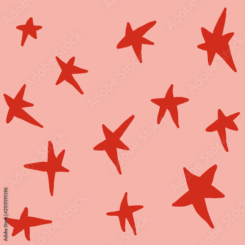 seamless pattern with red stars