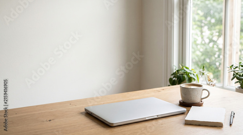 Minimal Home Office Desk for Remote Work Concept