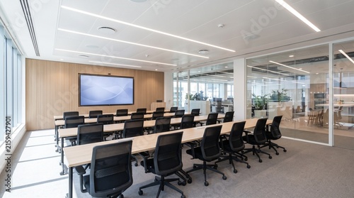Modern Glass Wall Training Room in Office