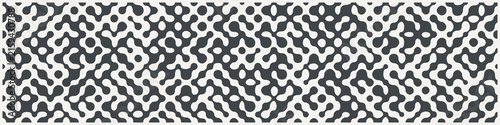 Seamless intricate Truchet rounded shapes pattern in charcoal gray