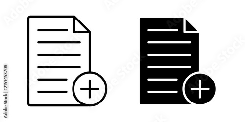 Photography Add document icon flat illustrations collection. EPS10