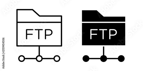 Fotografía FTP icon flat illustrations collection. EPS10