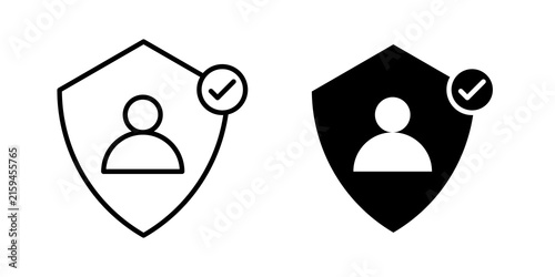 Canvas Print User Privacy icon flat illustrations collection. EPS10