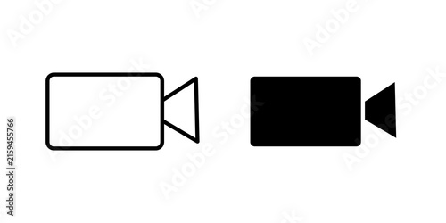 Video camera icon flat illustrations collection. EPS10