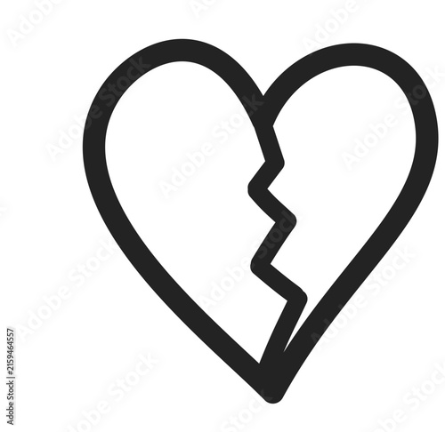 Minimalist  heart line icon