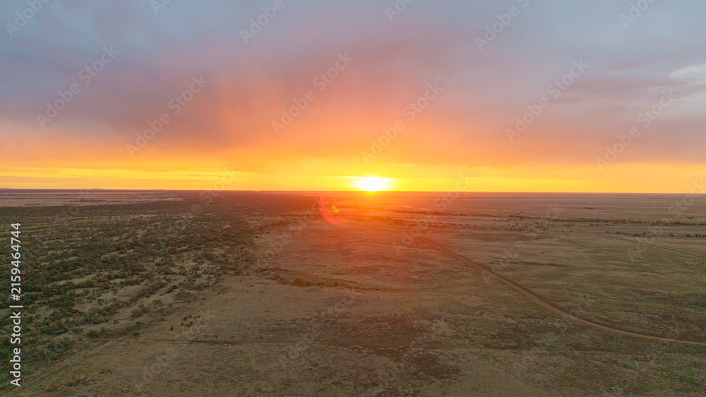 Fototapeta premium outback sunset in far northern Australia,