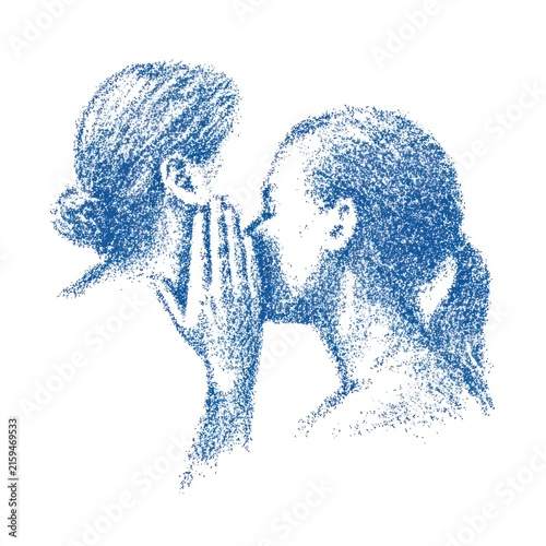 Whispering people communication sharing secret