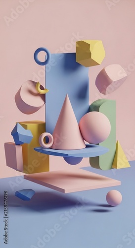 Pastel Geometry: A Soft-Focus Dreamscape