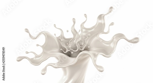 Milky Cascade: A Pearlescent Explosion of Fluid Dynamics