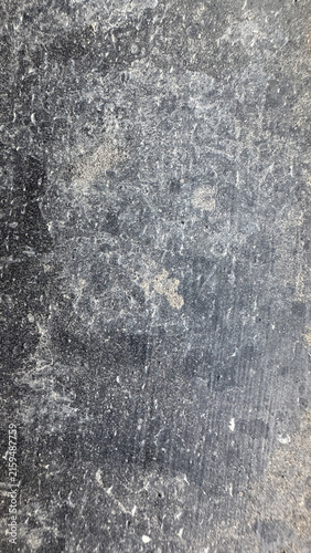 Quadro su tela Snow Covered Road Texture with Rough Gray Asphalt Surface, Winter Frost, Dirty G