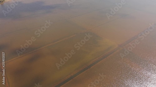 Salt Flats At Carloforte In Sardinia, Italy. - aerial shot