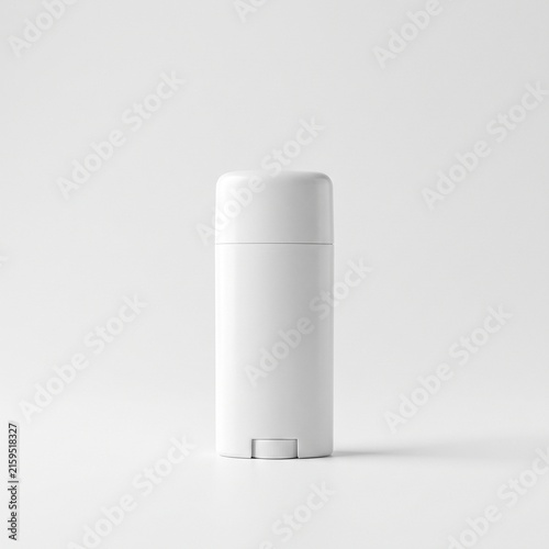 Minimalist Blank White Sunscreen Stick Mockup On White Background
