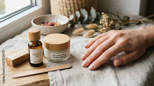 Natural Hand Care Products with Cuticle Oil and Hand Cream