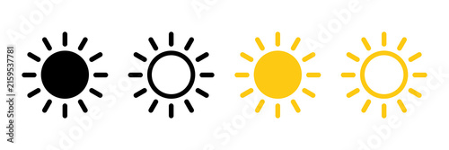 Cuadro en lienzo Sun icons vector