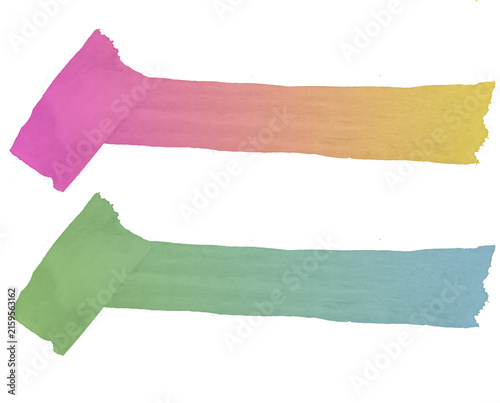 Rainbow Gradient Tape Stroke Banner Set