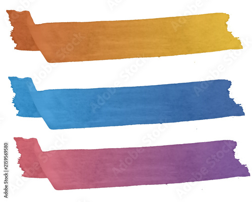 Colorful Gradient Painted Tape Banner Collection