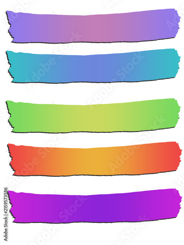 Bright Gradient Tape Bar Banner Design Set