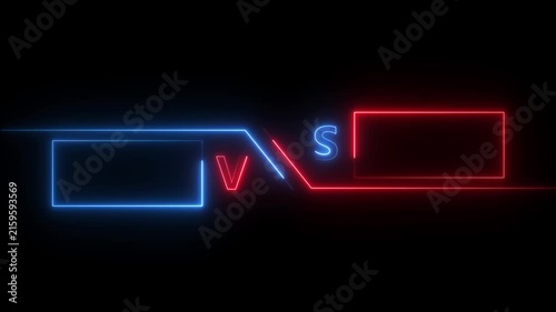 Versus Animation, Vs text fire Animation, versus match Animation. VS versus bars neon animated versus vs bars neon line animation.4k motion video.