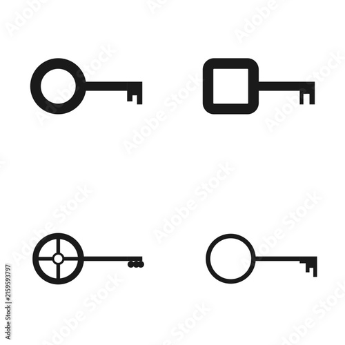 Key, Security, Icons Vector Set for UI/UX Design and Authentication Systems
