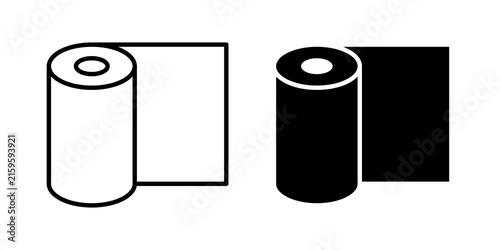Paper roll icon editable pictograms kit