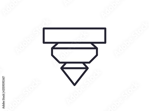Minimalist funnel diagram with three stages