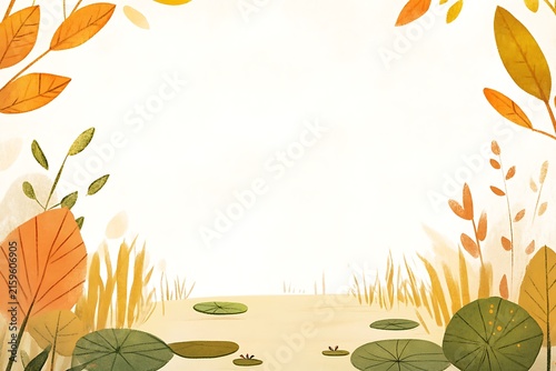 Serene autumnal pond