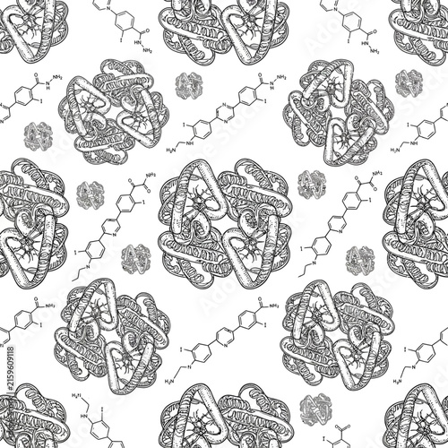 Biochemistry Pattern: Protein Structure and Chemical Formulas