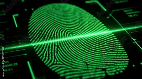 Digital Fingerprint Scan Biometric Security System Data Protection