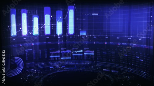 Futuristic global financial data visualization, world map and digital globe with candlestick chart, stock trading analytics, forex market dashboard, fintech infographic, big data interface