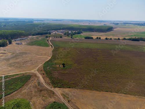 Bild auf Leinwand A striking drone photo series capturing the stark reality of climate change on t