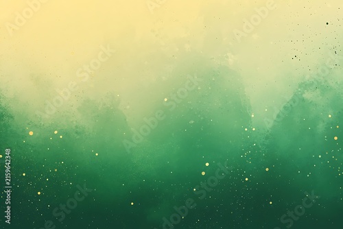 Serene green gradient with sparkles