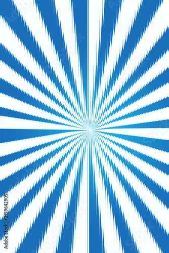 Abstract ocean blue gradient sunburst, graphic design in with transparent glass surface texture background. 